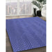 Patterned Light Slate Blue Rug in Family Room, pat3862blu