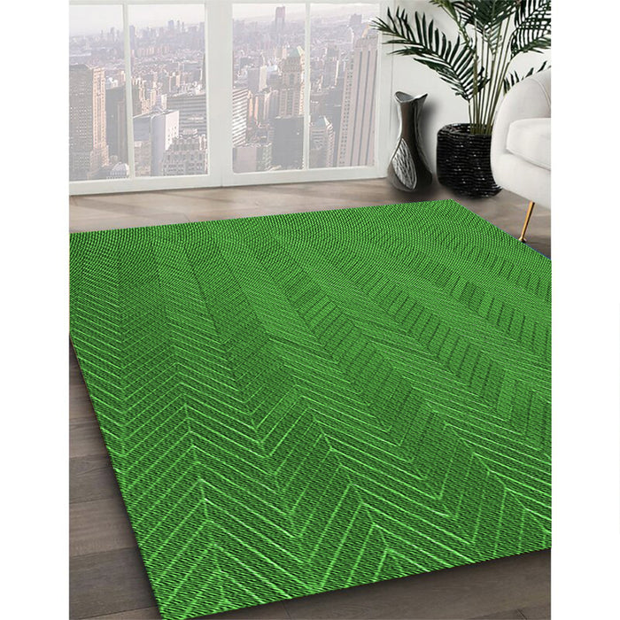 Machine Washable Transitional Green Rug in a Family Room, wshpat3862grn