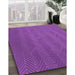Patterned Crimson Purple Rug in Family Room, pat3862pur