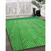 Machine Washable Transitional Neon Green Rug in a Family Room, wshpat3863grn