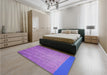 Patterned Purple Rug in a Bedroom, pat3863pur