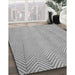 Machine Washable Transitional Platinum Gray Rug in a Family Room, wshpat3864gry