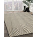 Patterned Wheat Beige Novelty Rug in Family Room, pat3864