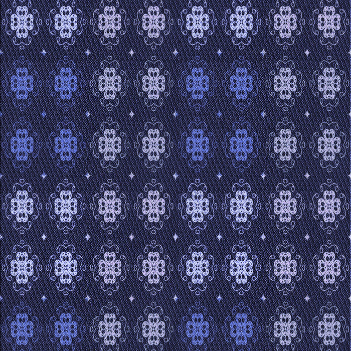 Machine Washable Transitional Night Blue Rug, wshpat3865blu