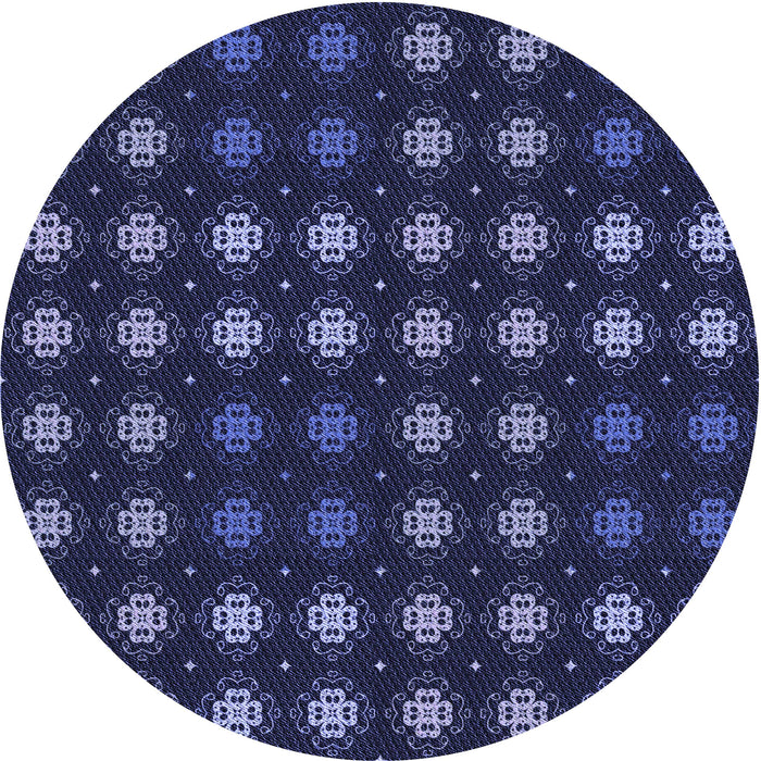 Square Patterned Night Blue Rug, pat3865blu