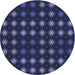 Square Patterned Night Blue Rug, pat3865blu