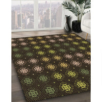 Patterned Midnight Gray Rug, pat3865brn