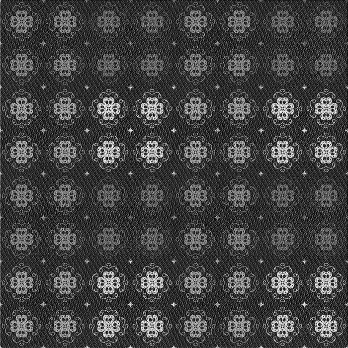 Round Patterned Midnight Gray Rug, pat3865gry