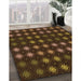 Machine Washable Transitional Black Brown Rug in a Family Room, wshpat3865org