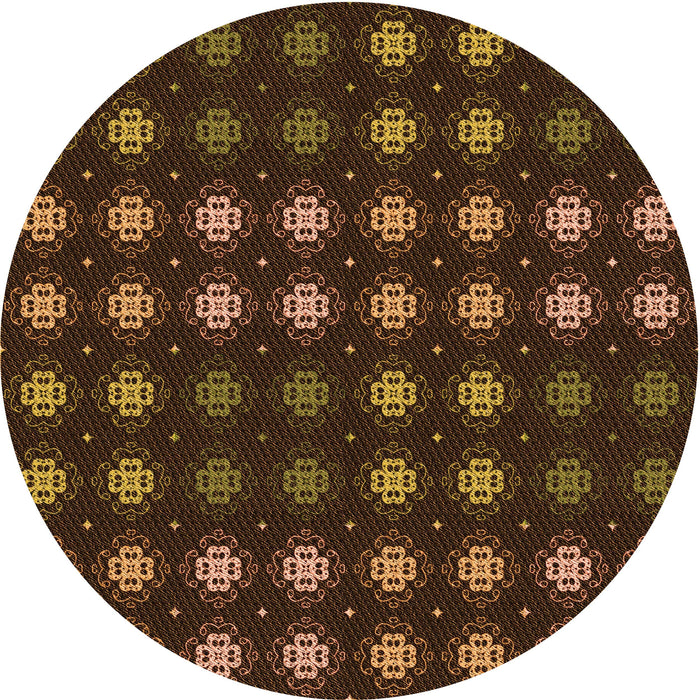 Square Patterned Black Brown Rug, pat3865org