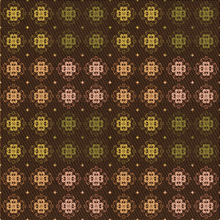 Round Machine Washable Transitional Black Brown Rug, wshpat3865org