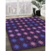 Patterned Purple Violet Purple Rug in Family Room, pat3865pur