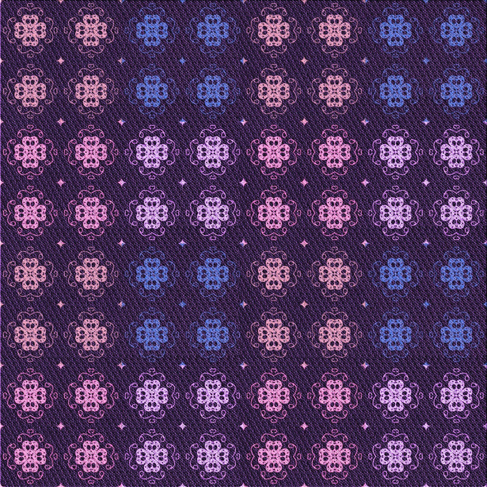 Round Machine Washable Transitional Purple Violet Purple Rug, wshpat3865pur