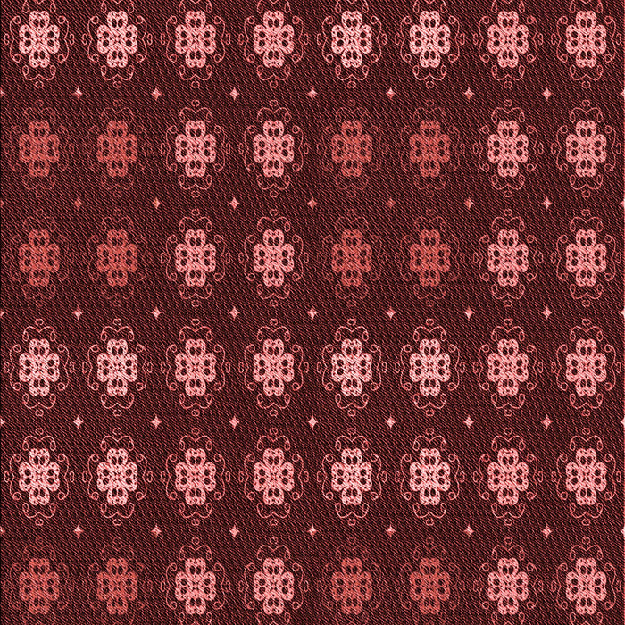 Machine Washable Transitional Red Rug, wshpat3865rd