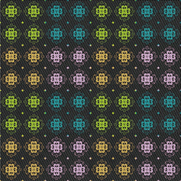 Square Patterned Black Novelty Rug, pat3865