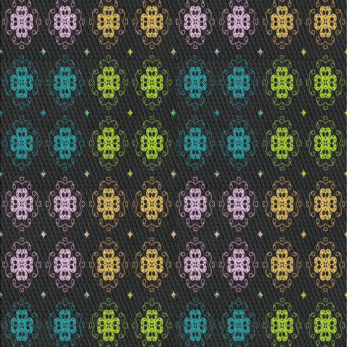 Patterned Black Novelty Rug, pat3865