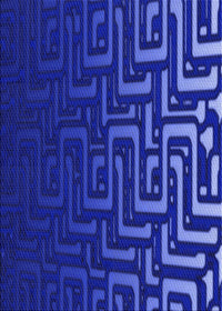 Machine Washable Transitional Blue Rug, wshpat3866blu