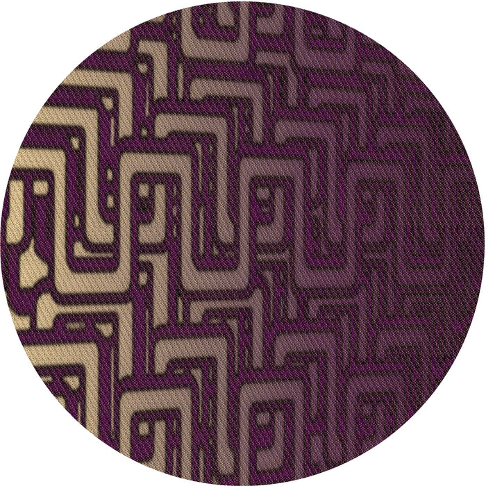 Square Patterned Purple Lily Purple Rug, pat3866brn