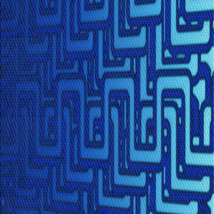 Patterned Neon Blue Rug, pat3866lblu