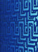 Machine Washable Transitional Neon Blue Rug, wshpat3866lblu