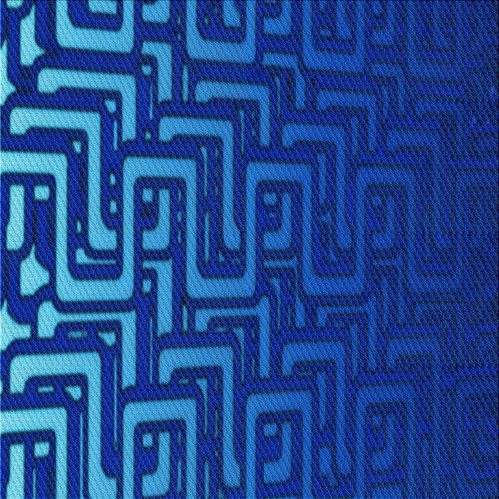 Round Patterned Neon Blue Rug, pat3866lblu