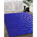 Patterned MediumBlue Rug in Family Room, pat3866pur