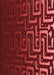 Patterned Crimson Red Rug, pat3866rd