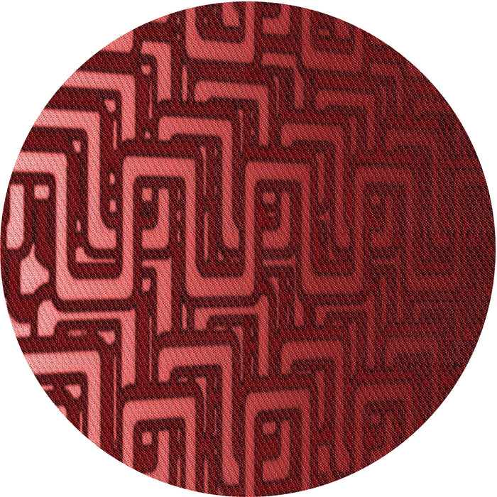 Square Patterned Crimson Red Rug, pat3866rd