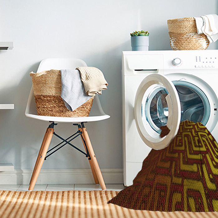 Machine Washable Transitional Maroon Red Rug in a Washing Machine, wshpat3866yw
