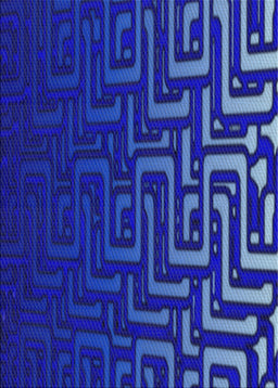 Patterned Blue Modern Rug, pat3866
