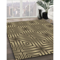 Patterned Dark Brown Rug, pat3867brn