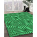 Machine Washable Transitional Green Rug in a Family Room, wshpat3867grn