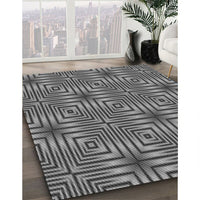 Patterned Black Rug, pat3867gry