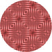 Square Patterned Red Rug, pat3867rd