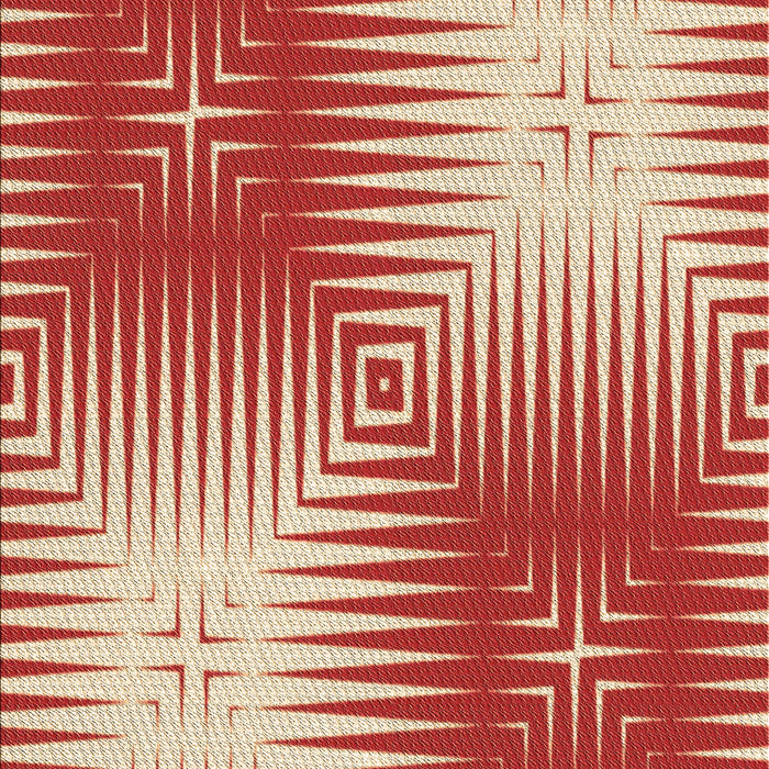 Machine Washable Transitional Red Rug, wshpat3868brn
