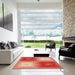 Machine Washable Transitional Red Rug in a Kitchen, wshpat3868org