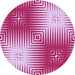 Square Machine Washable Transitional Pastel Purple Pink Rug in a Living Room, wshpat3868pur