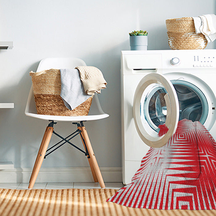 Machine Washable Transitional Red Rug in a Washing Machine, wshpat3868