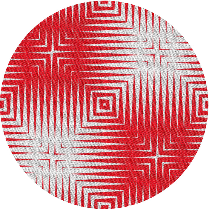 Square Machine Washable Transitional Red Rug, wshpat3868