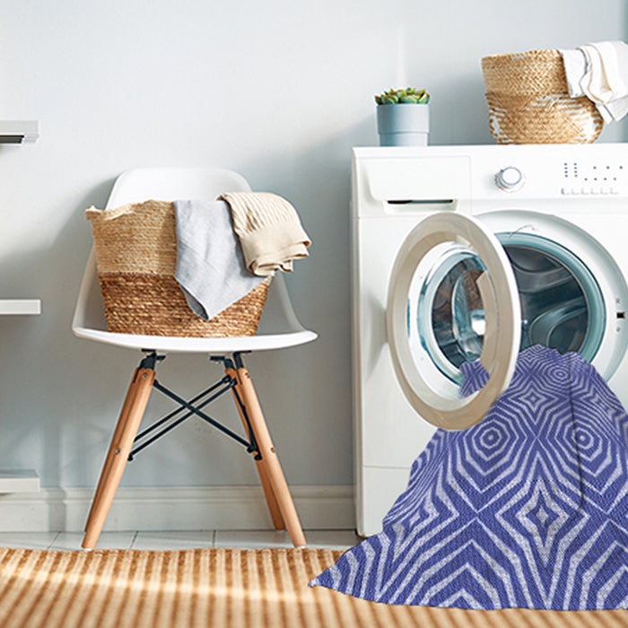 Machine Washable Transitional Jeans Blue Rug in a Washing Machine, wshpat3869blu