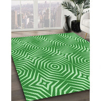 Patterned Green Rug, pat3869grn