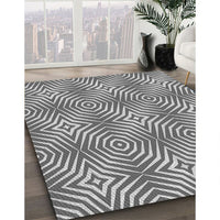 Patterned Carbon Gray Rug, pat3869gry