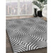 Patterned Carbon Gray Rug in Family Room, pat3869gry