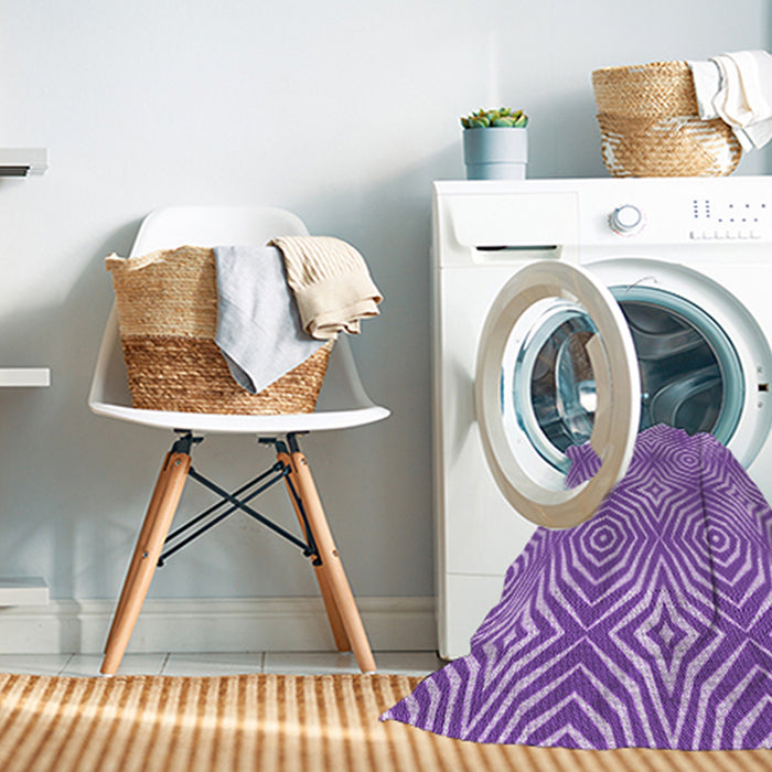 Machine Washable Transitional Blue Violet Purple Rug in a Washing Machine, wshpat3869pur