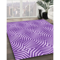 Patterned Blue Violet Purple Rug, pat3869pur