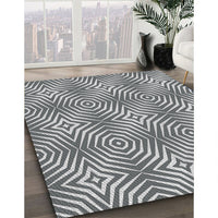 Patterned Gray Novelty Rug, pat3869