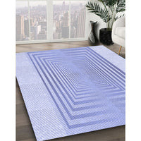 Patterned Sky Blue Rug, pat387blu