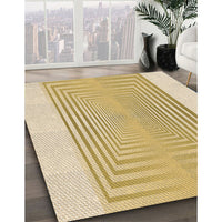 Patterned Caramel Brown Rug, pat387brn