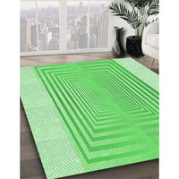 Patterned Green Rug, pat387grn