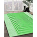 Patterned Green Rug in Family Room, pat387grn